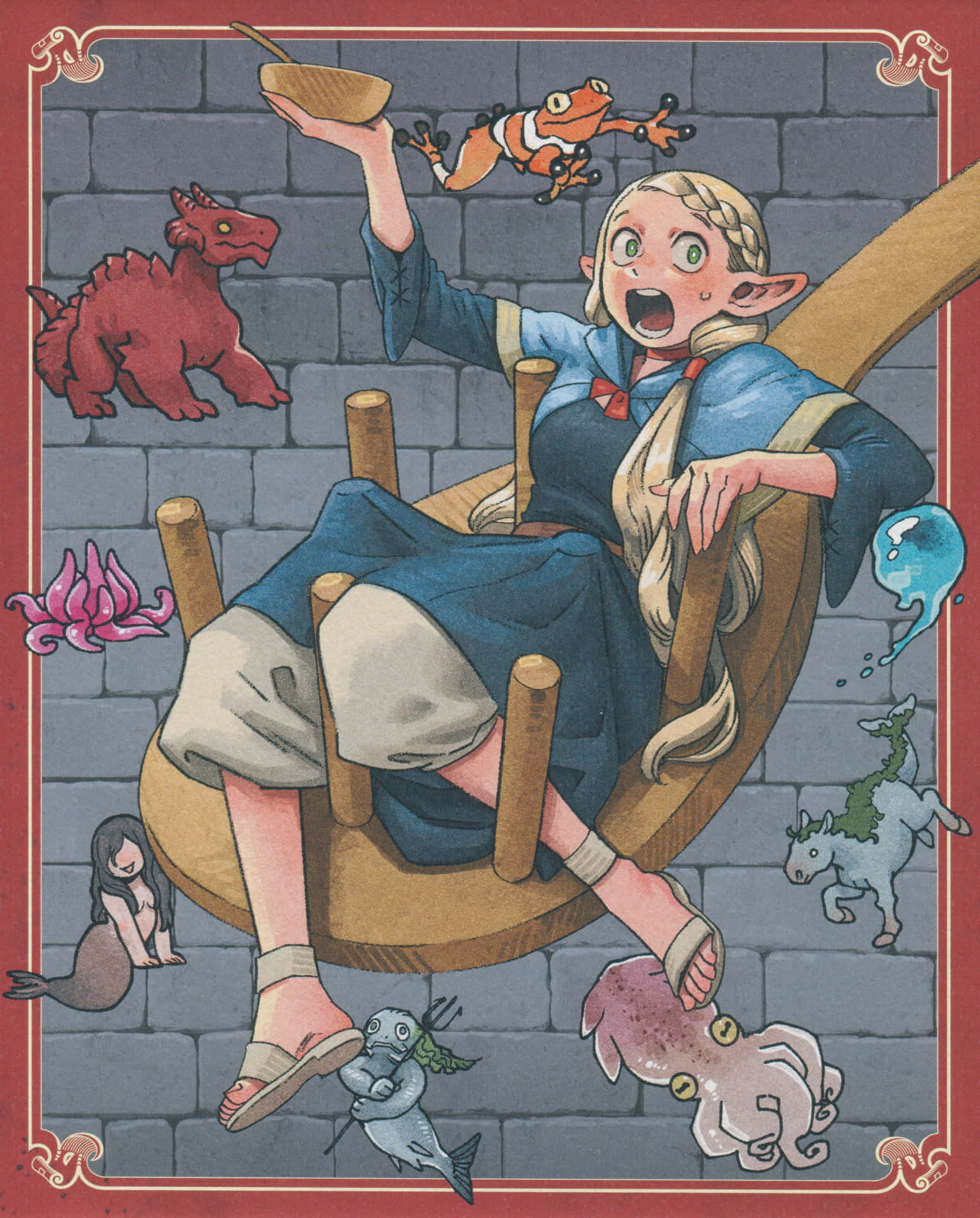 Delicious In Dungeon Magical Creatures Wallpaper