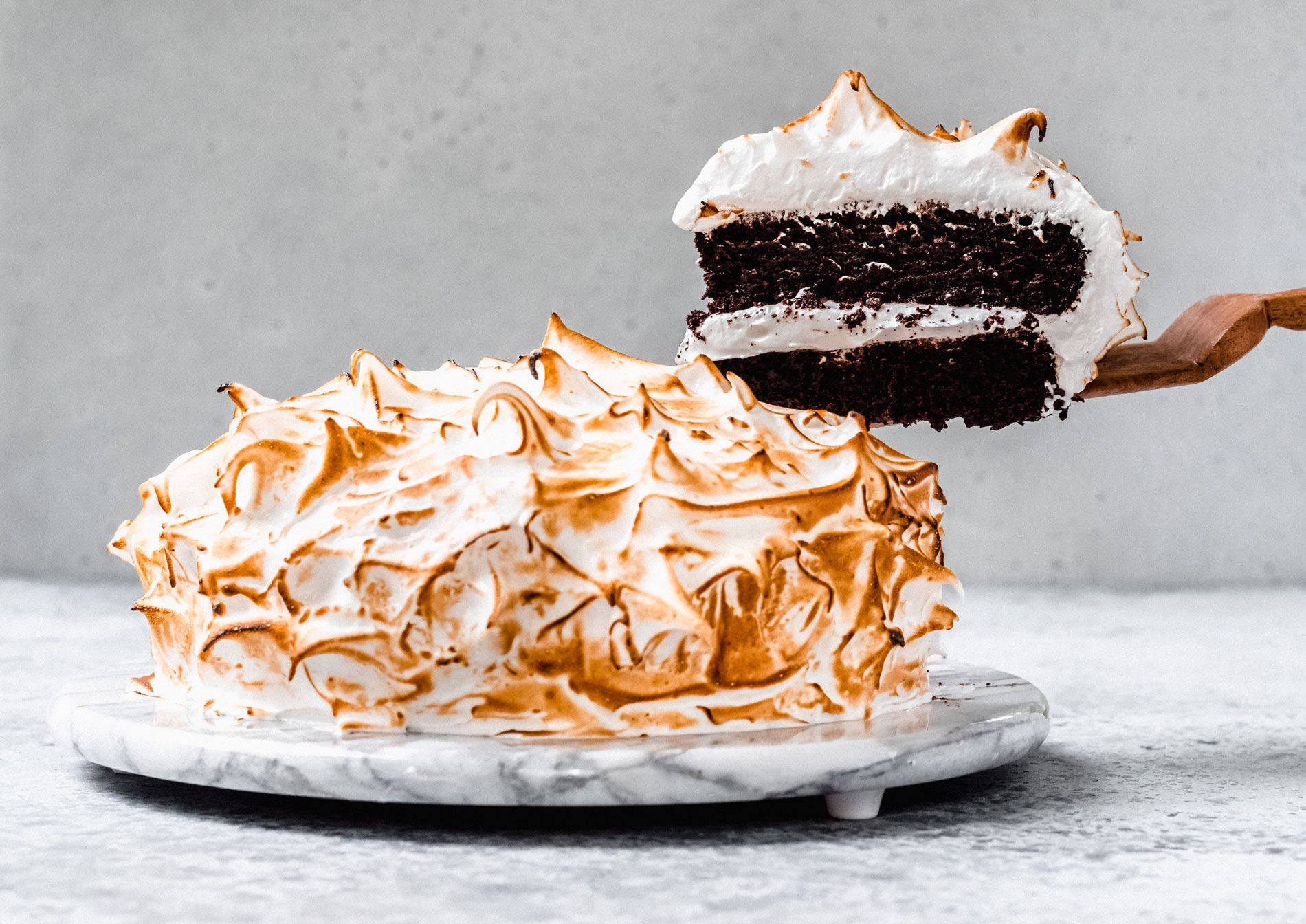 Delicious Marshmallow Chocolate Cake Wallpaper