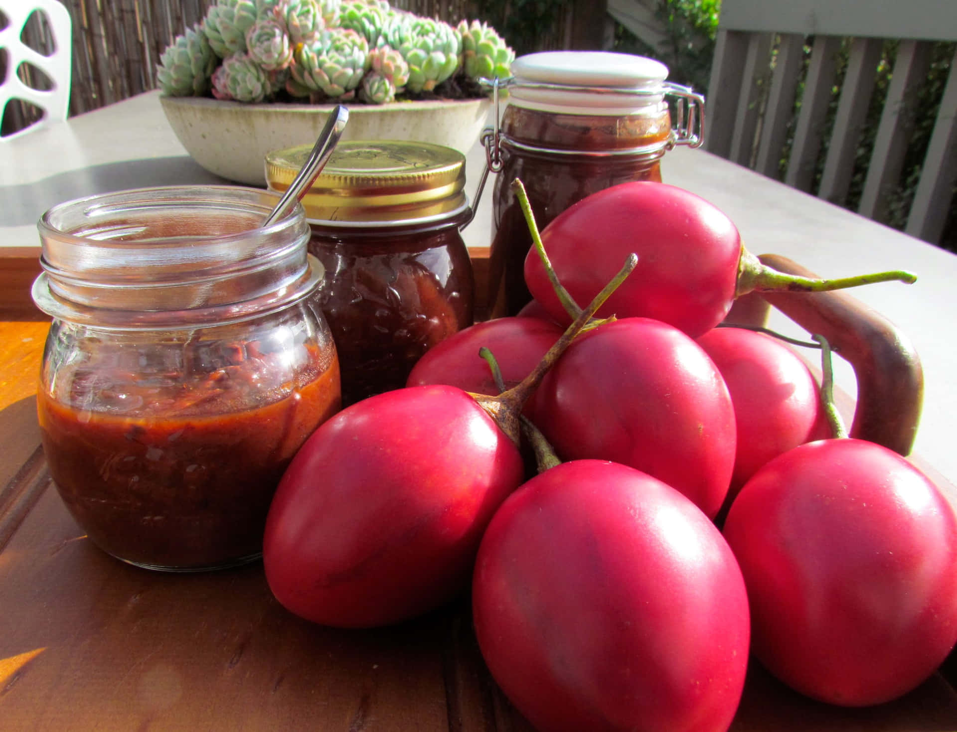 Delicious Red Tamarillo Chutney Photography Picture