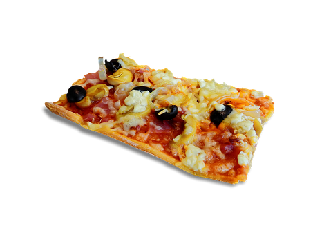 Delicious Sliceof Pizzaon Black Background.jpg PNG