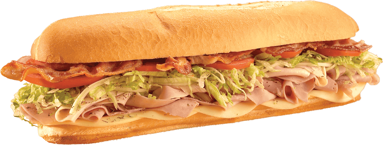 Delicious Turkey Bacon Sub Sandwich.png PNG