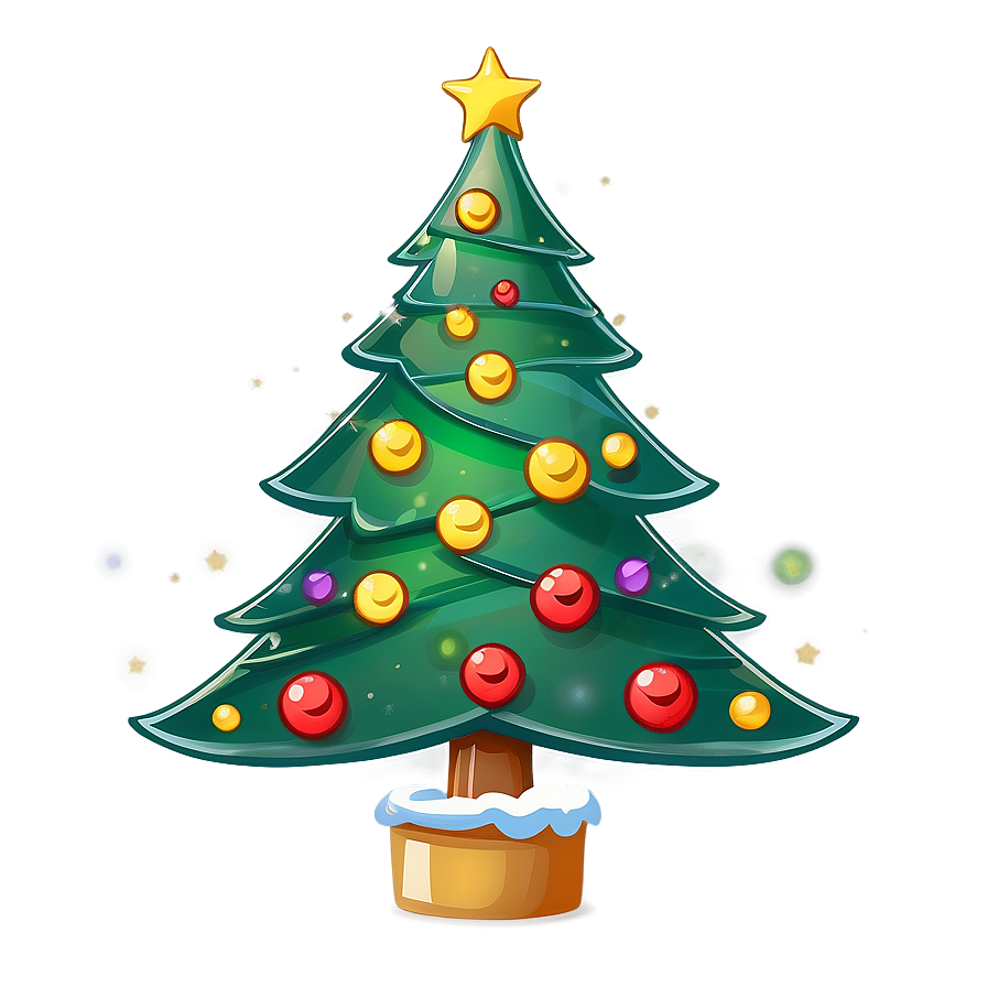 Delightful Cartoon Christmas Tree Png Xrq48 PNG