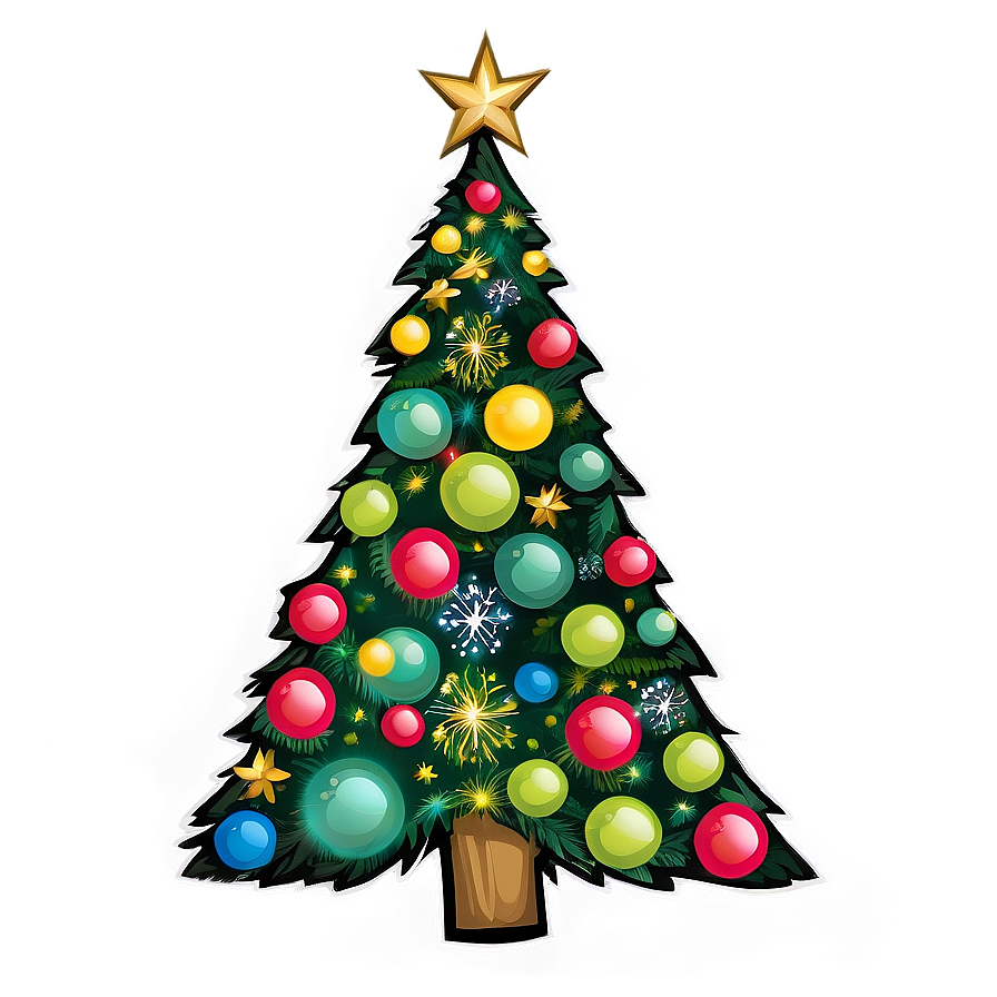 Delightful Christmas Tree Graphic Png 51 PNG
