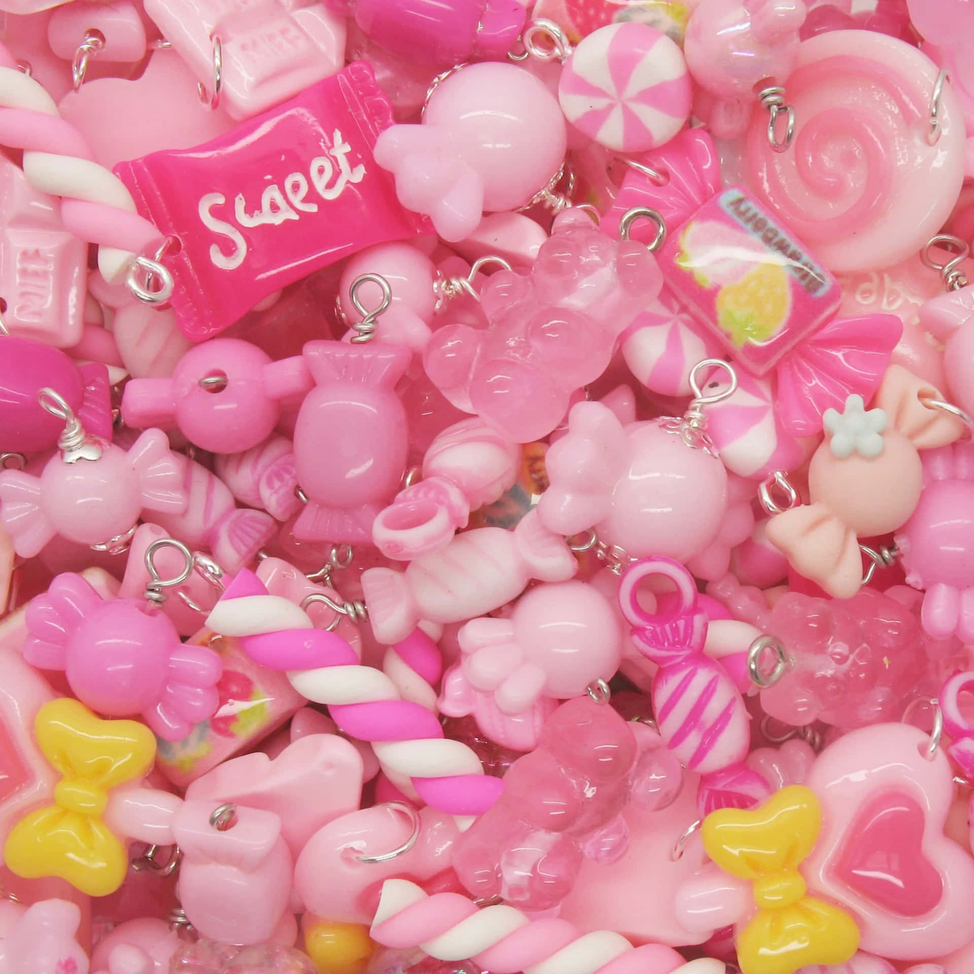 Delightful Pink Candy Treats Wallpaper