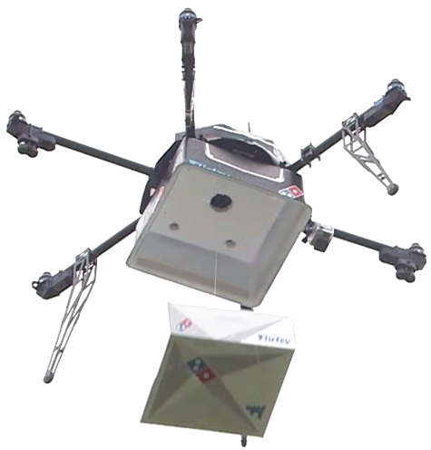 Delivery Drone Dropping Package PNG