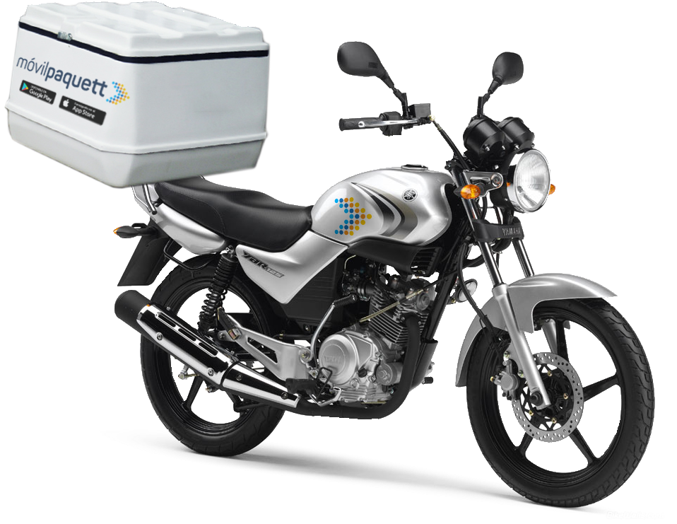 Delivery Motorcyclewith Insulated Box PNG