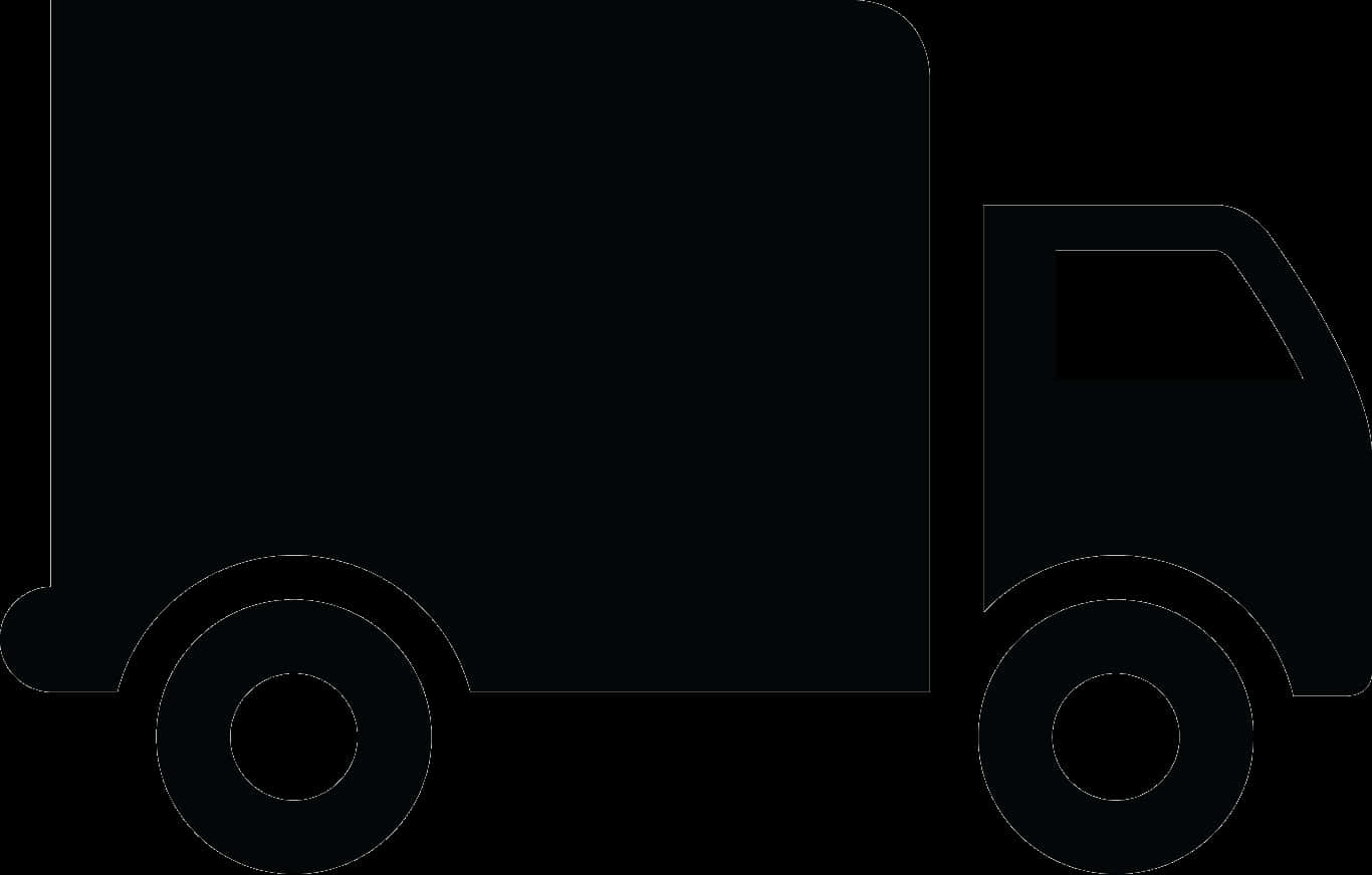 Delivery Truck Silhouette Graphic PNG