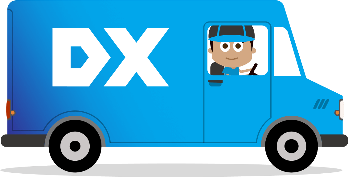 Delivery Van Driver Cartoon PNG