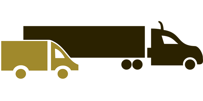 Delivery Vehicles Silhouette PNG