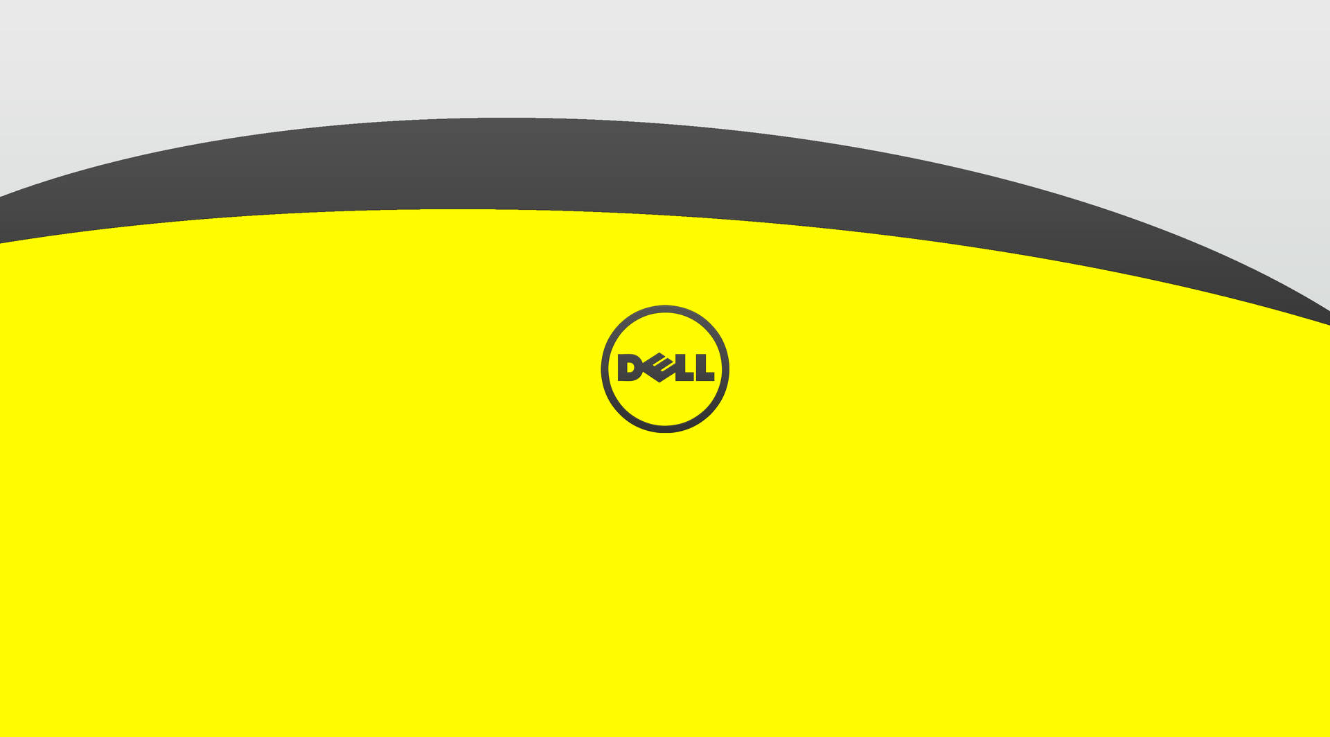 Dell 4k-logo På Gul Wallpaper