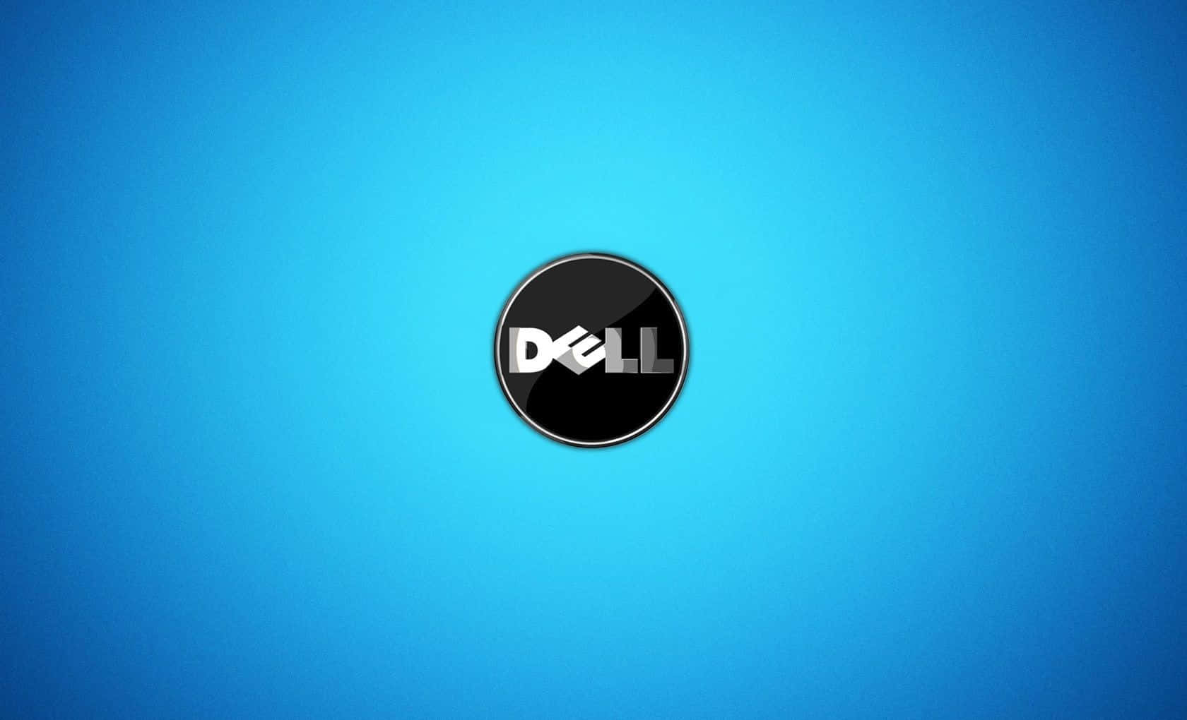 dell logo on a blue background