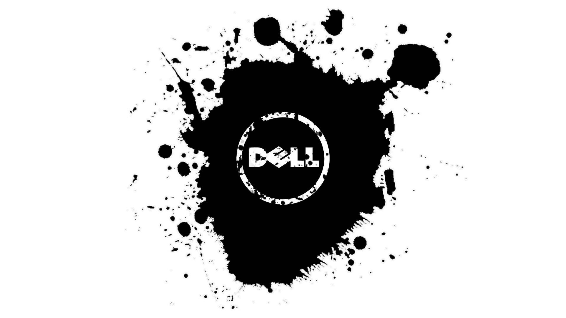 Dell Black Paint Splash Wallpaper