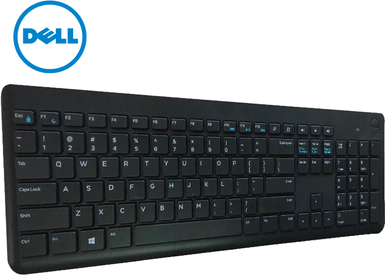 Dell Black Wireless Keyboard PNG