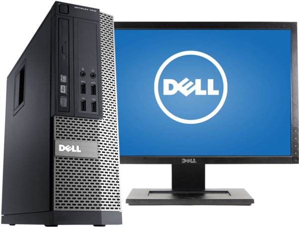 Dell Desktopand Monitor Setup PNG