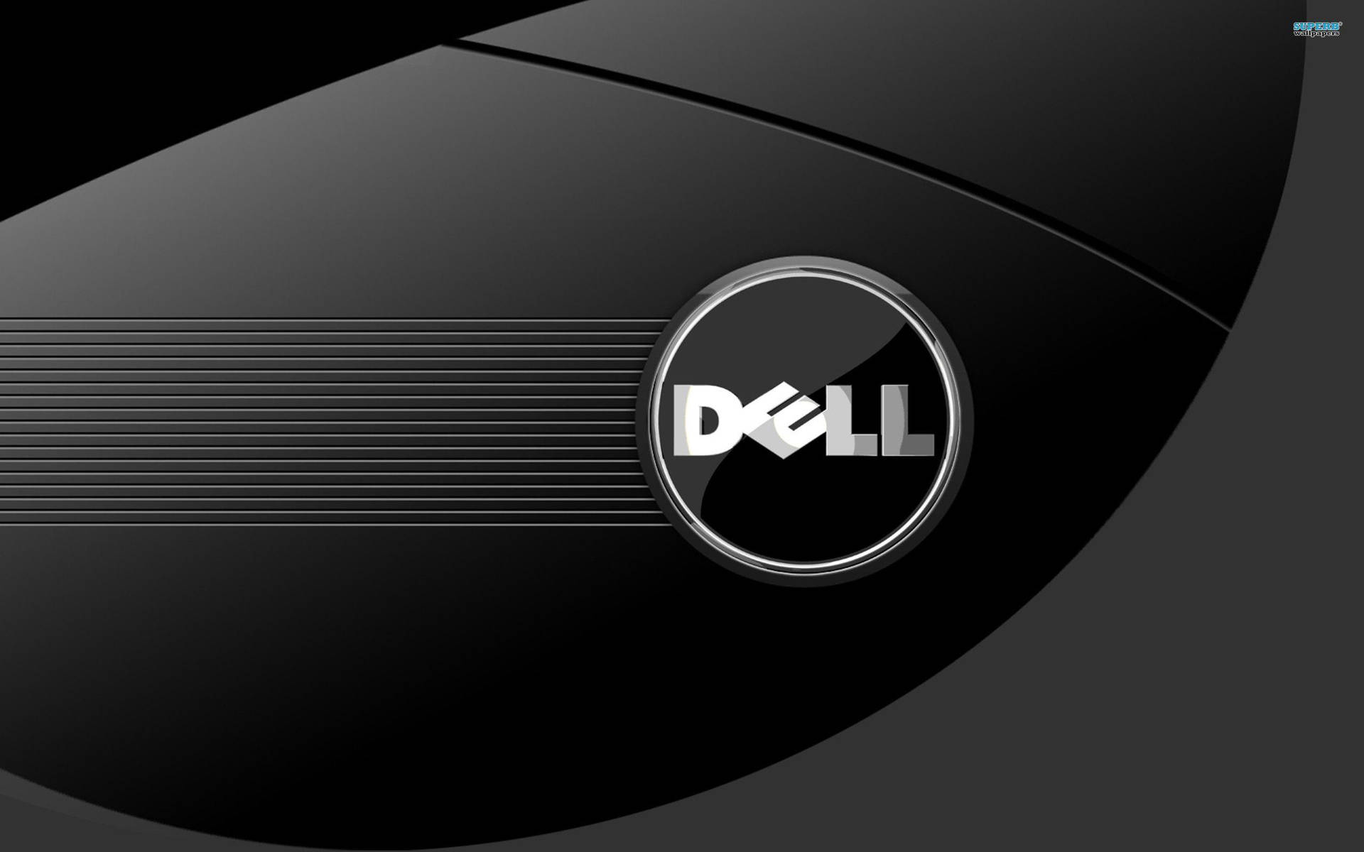 Dell Hd Logo With Stripes Wallpaper