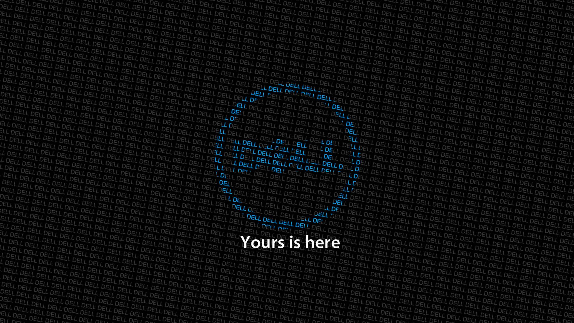Dell Hd-logoer I Sort Og Blå Wallpaper
