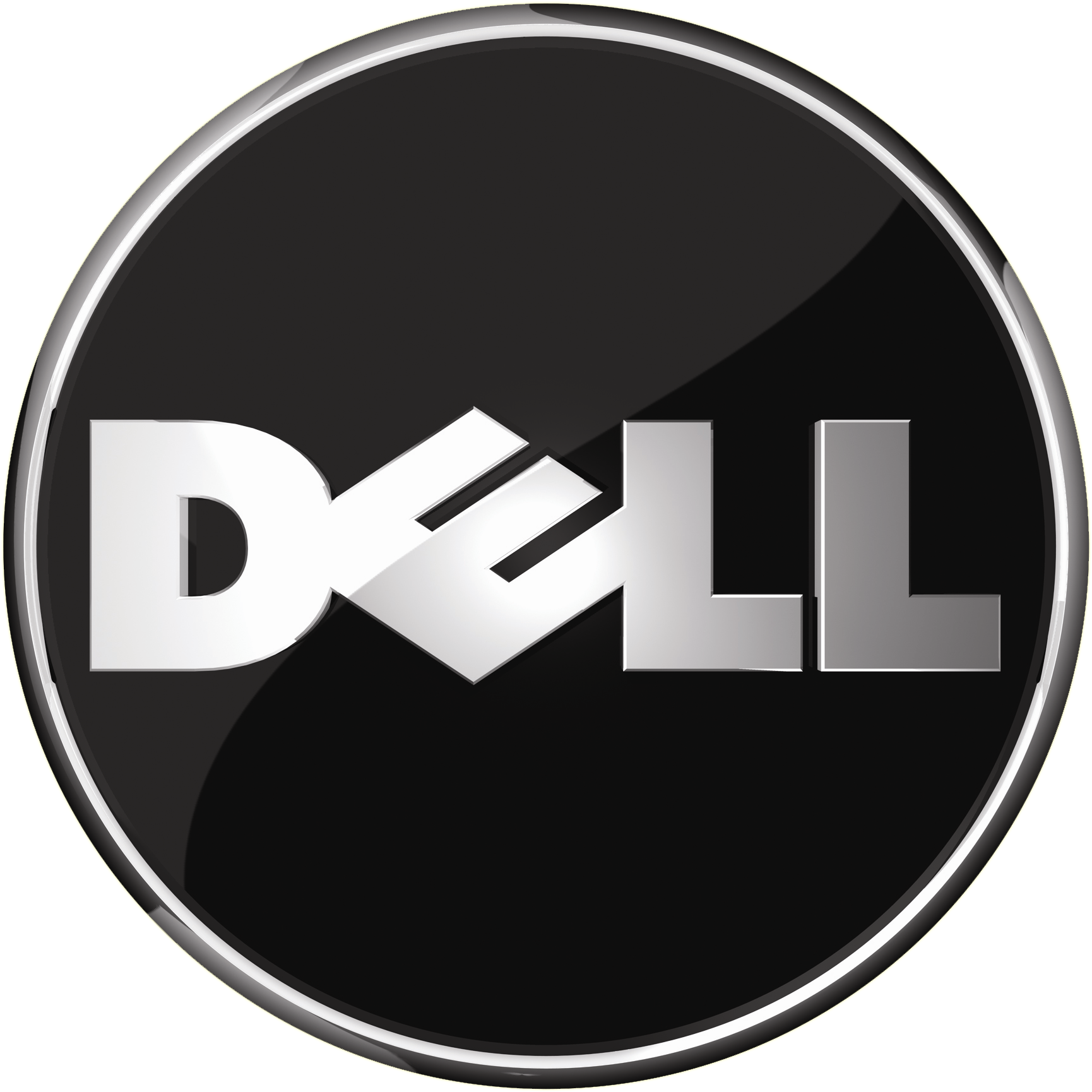Dell Logo Black Circle Background PNG