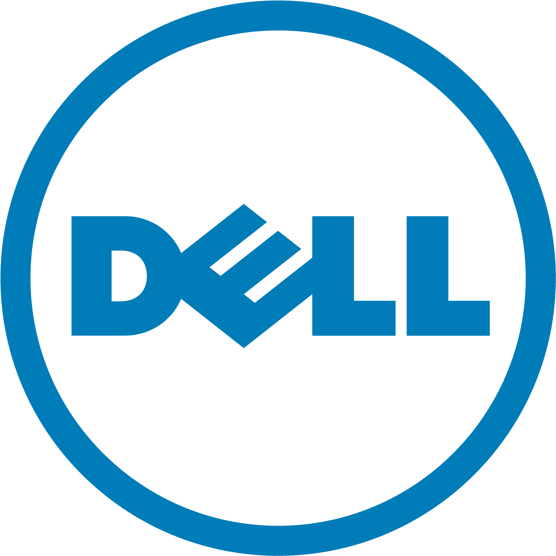 Dell Logo Blue Background PNG
