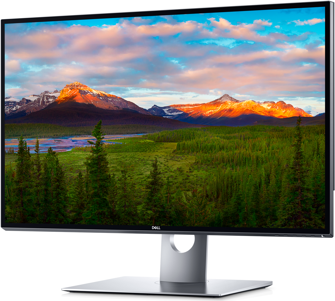 Dell Monitor Mountain Sunset Display PNG