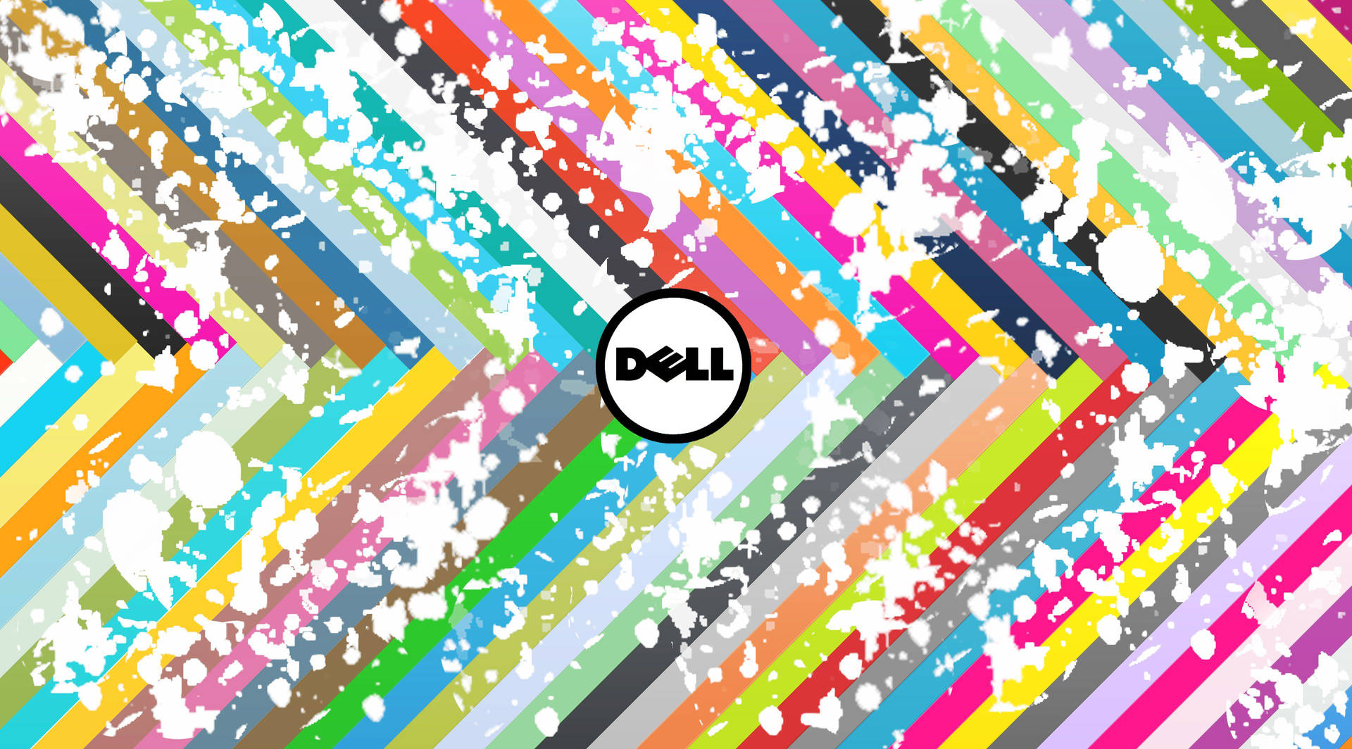 Dell On Colorful Paint Wallpaper