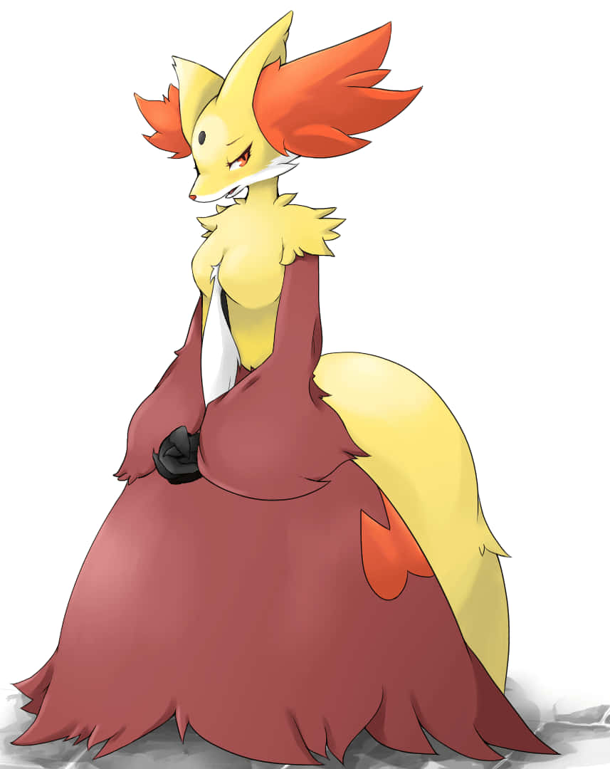 Delphox Pokemon Illustration Wallpaper