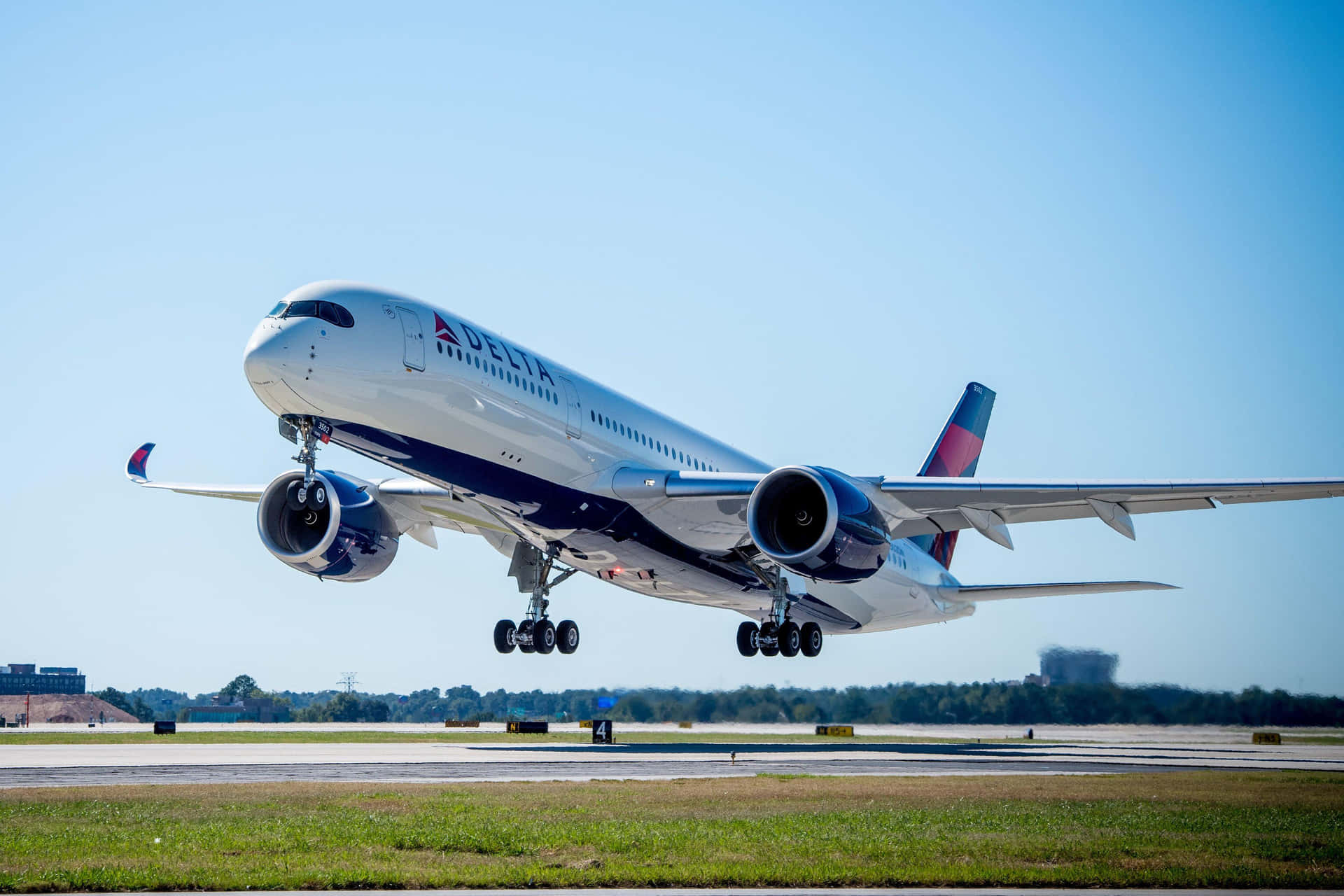 Delta Airbus A350 Takeoff Wallpaper