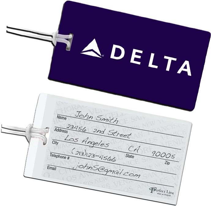 Delta Airline Luggage Tag PNG