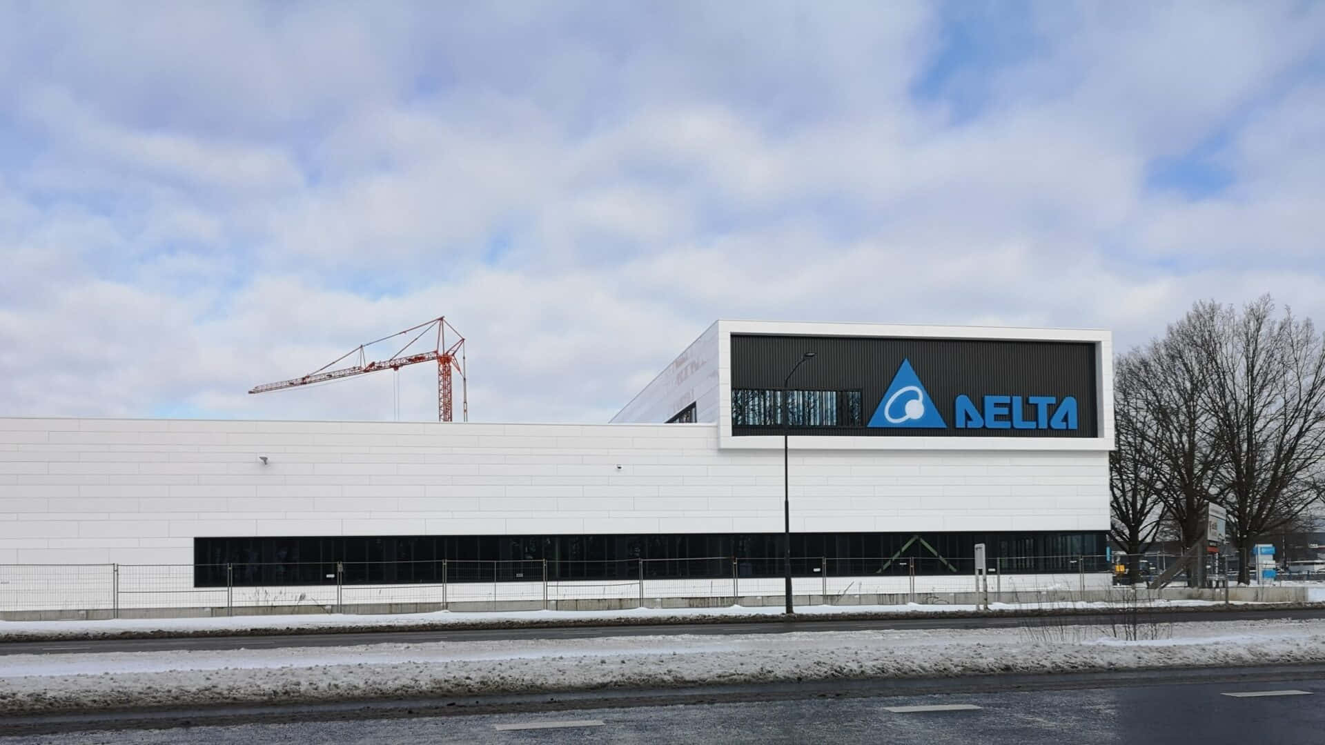 Delta Industrial Building Helmond Winter Wallpaper