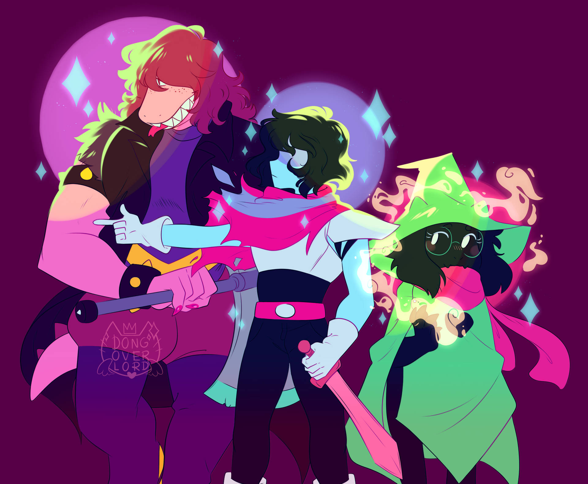 The Loveable Cast of Deltarune - Embarking on a Journey Together Wallpaper