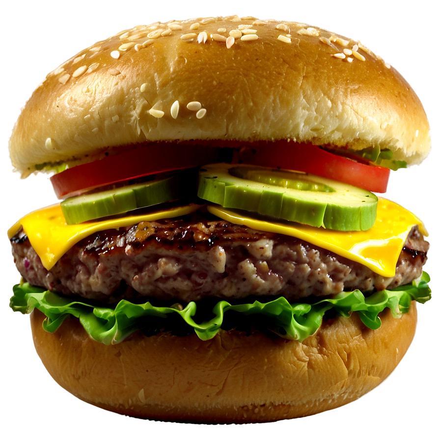 Download Deluxe Burger Png Hfk84 | Wallpapers.com