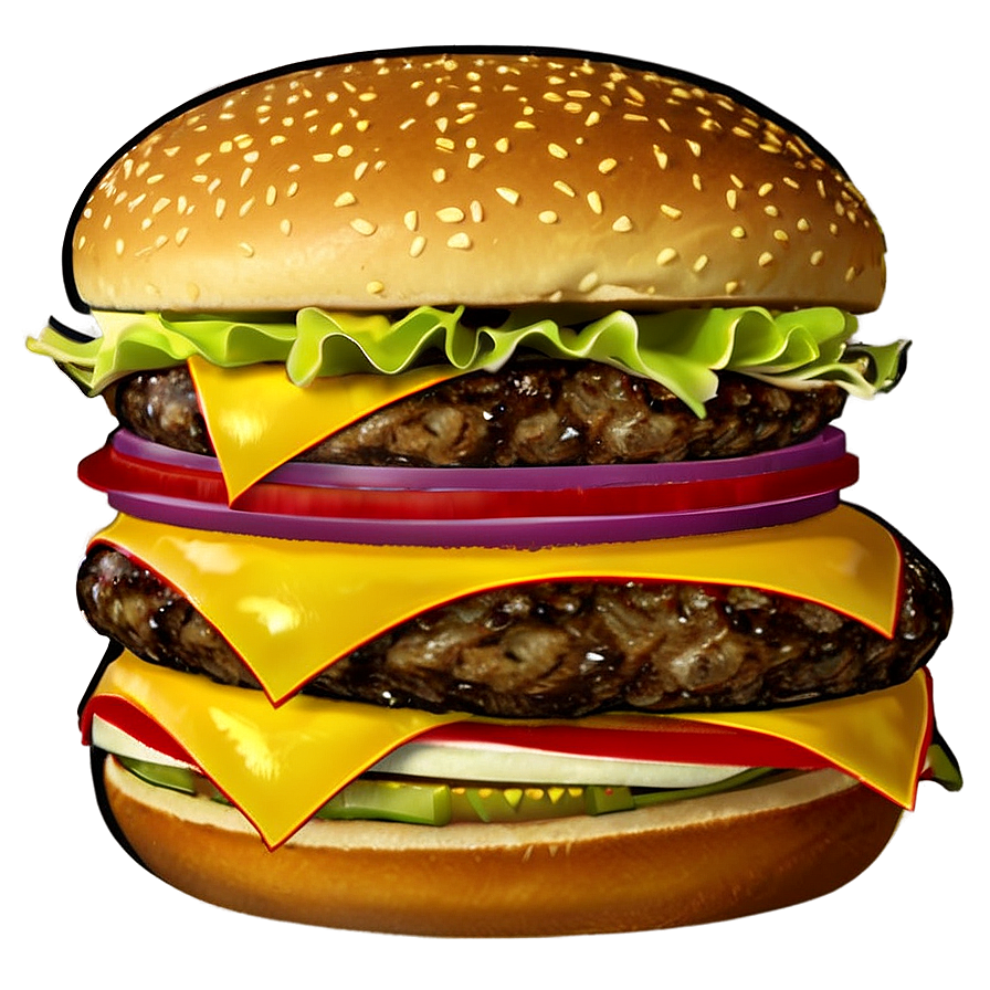 Deluxe Cheeseburger Special Png Rvp48 PNG