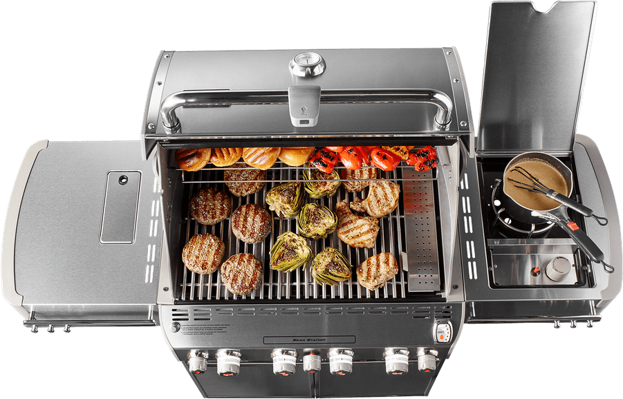 Deluxe Outdoor Grillwith Food PNG