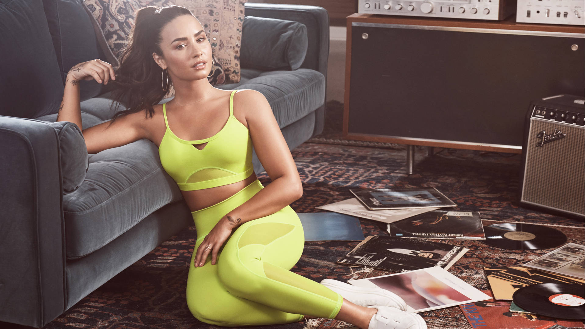 Demi Lovato In Sportswear Wallpaper