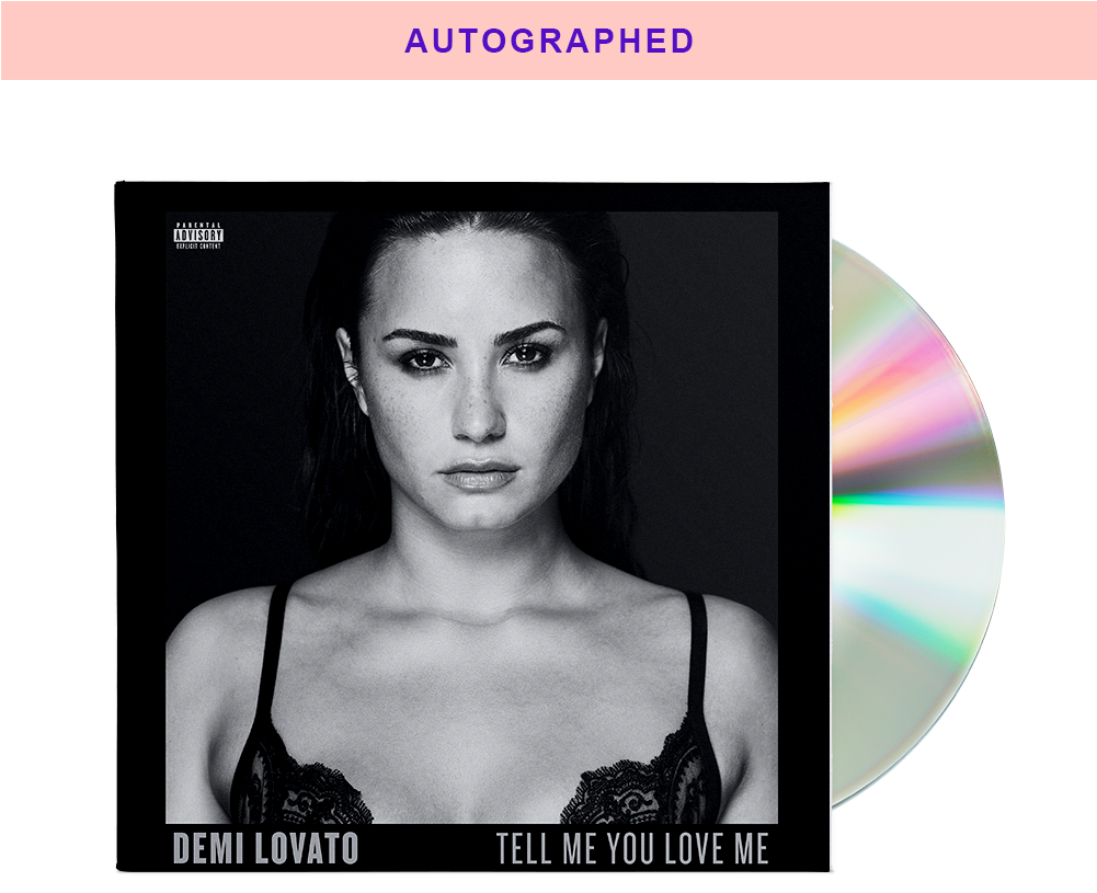 Demi Lovato Tell Me You Love Me Autographed Album PNG