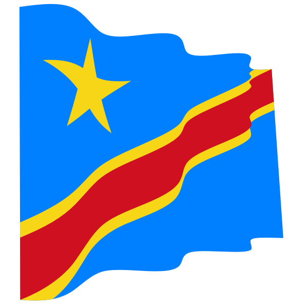 Democratic Republicof Congo Flag Graphic PNG