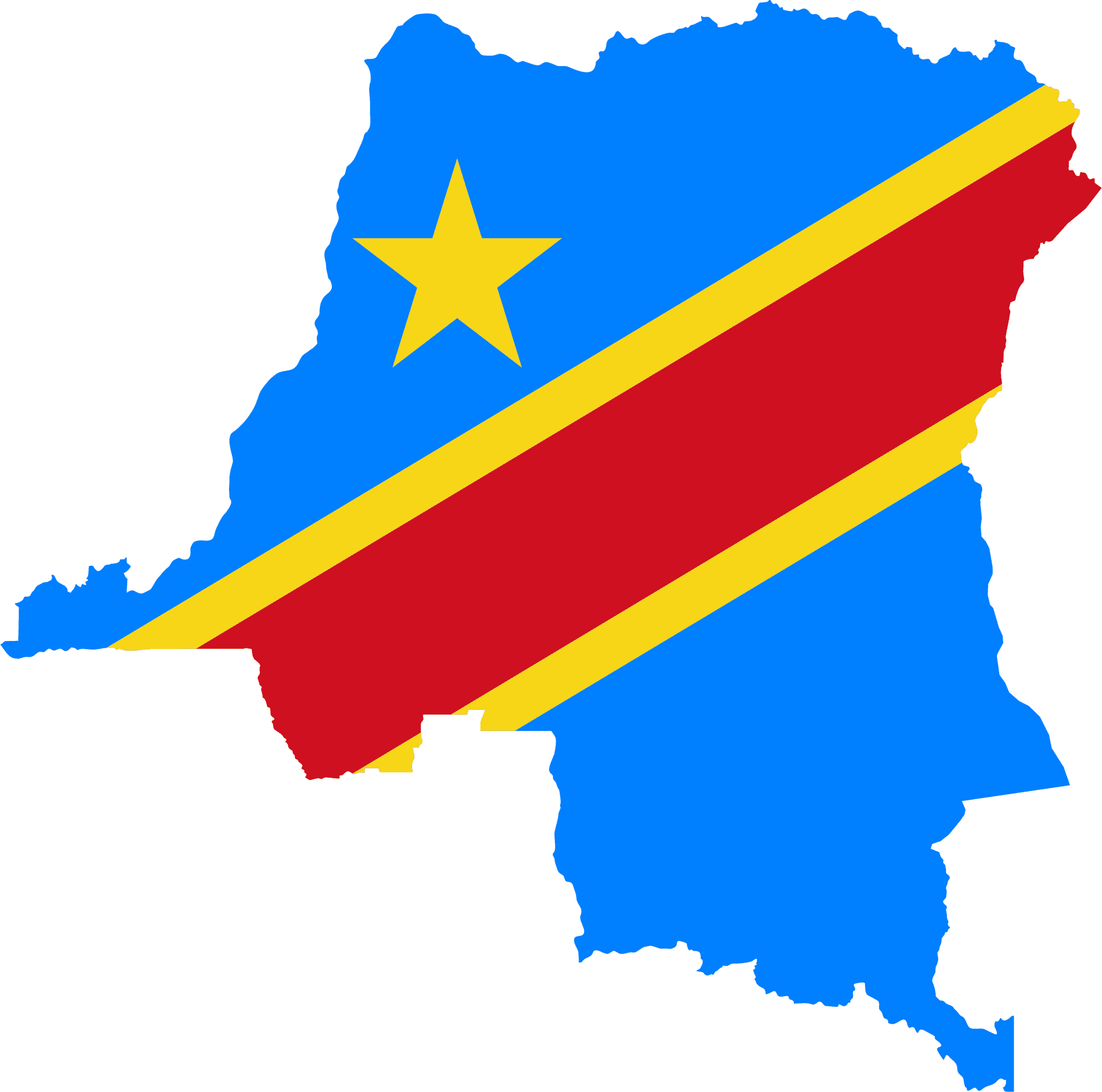 Democratic Republicof Congo Flag Map PNG