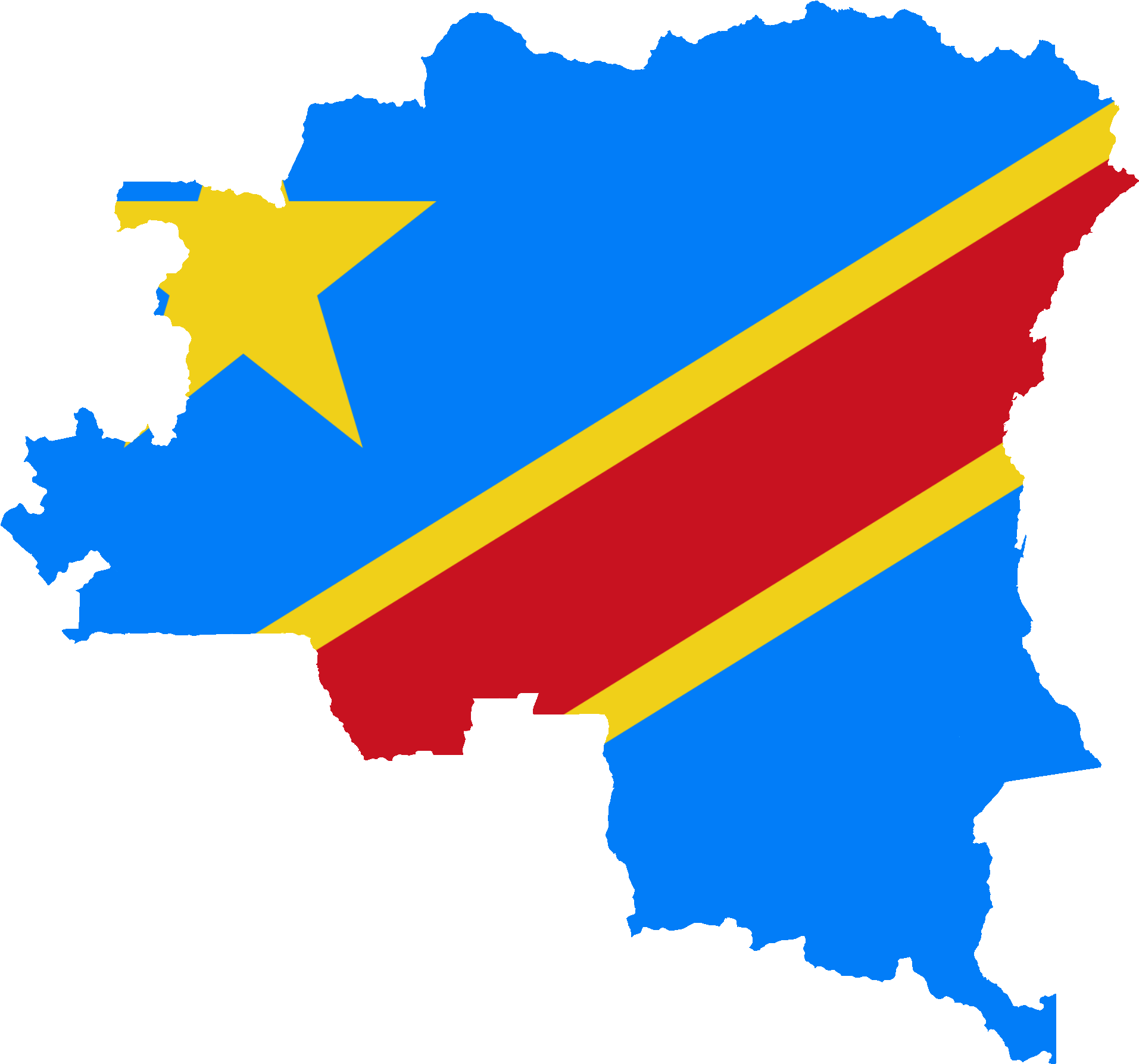Democratic Republicof Congo Map Outline PNG