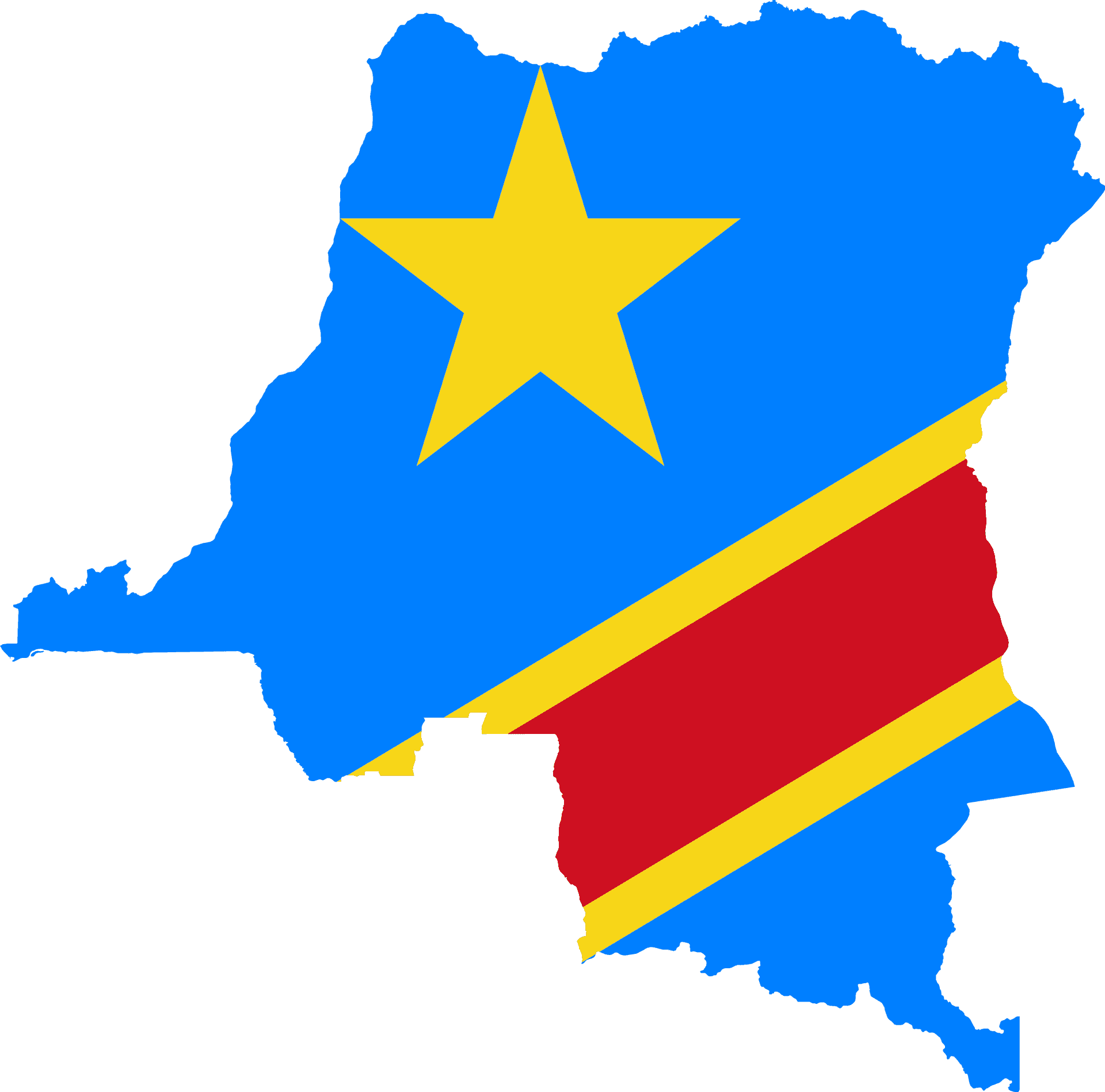 Democratic Republicof Congo Mapand Flag PNG
