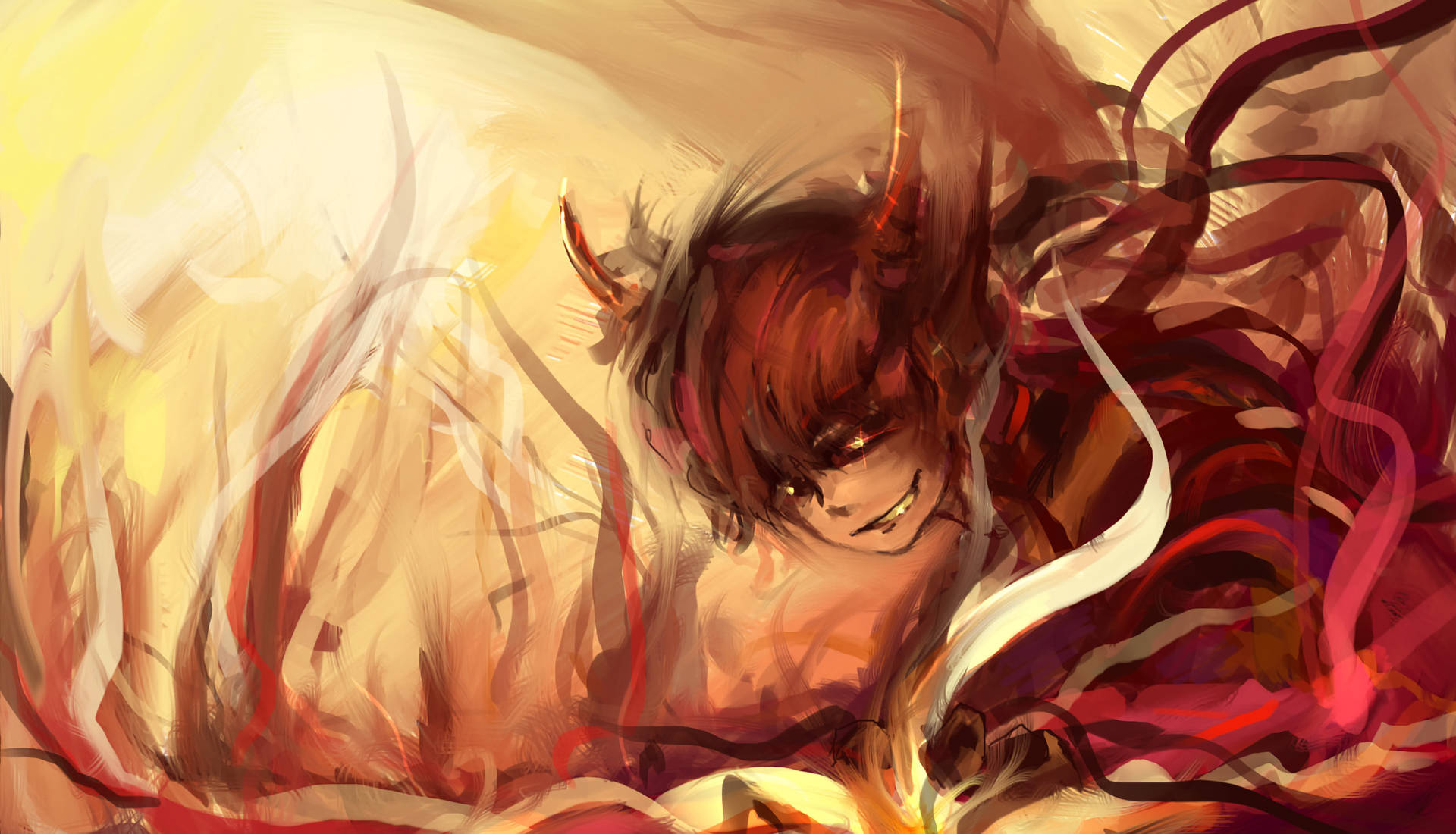 Demon Boy In Pastel Colour Wallpaper