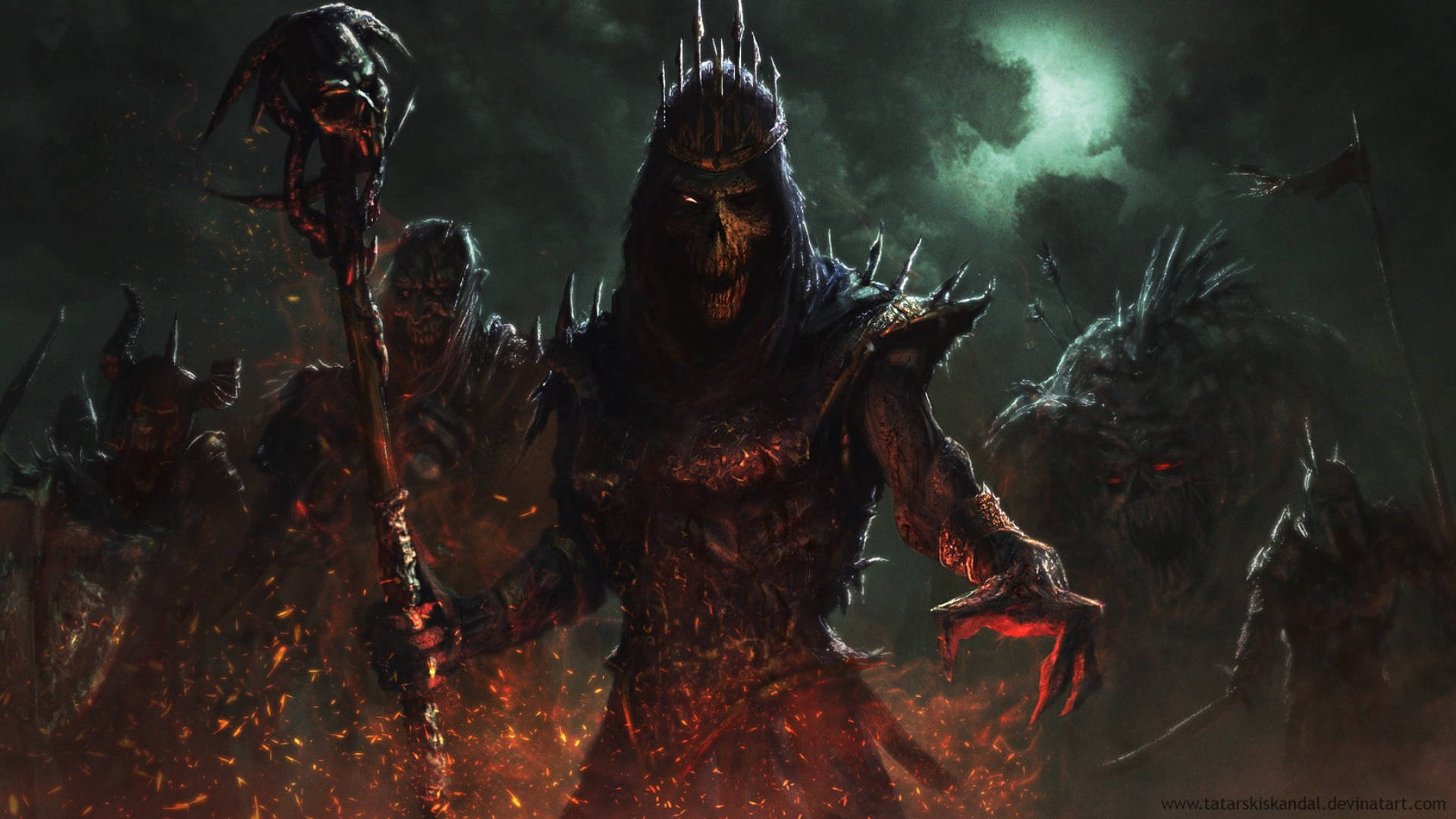 Demon King Skeleton Desktop Wallpaper