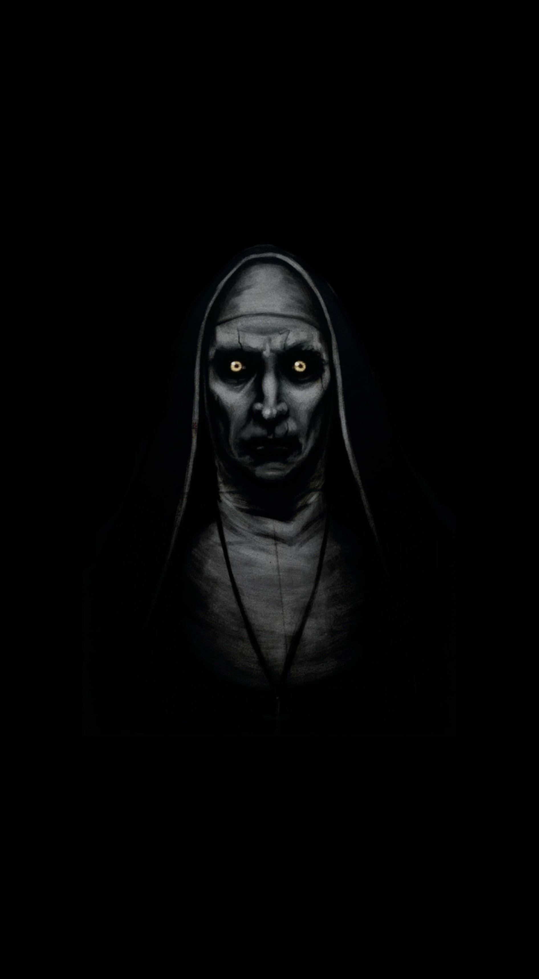 Demon Nun Horror Phone Wallpaper