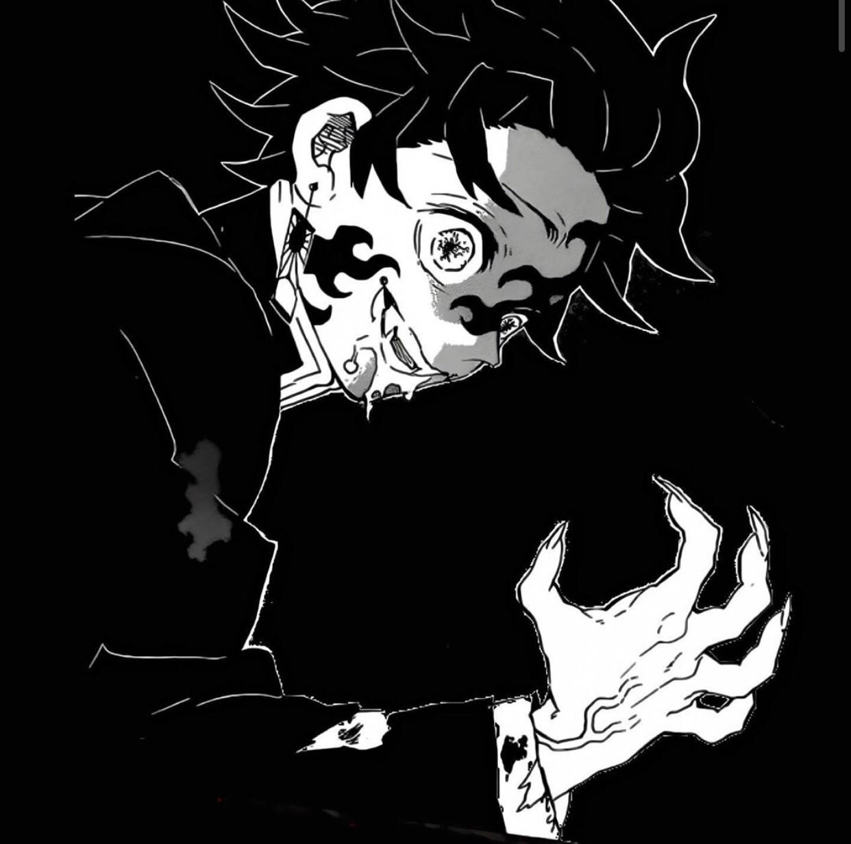 Demon Slayer Black And White Wallpapers  Wallpaper Cave