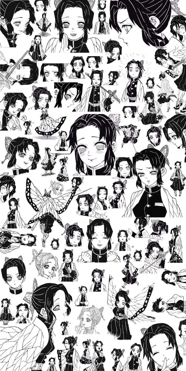 Demon Slayer Character Collage Wallpaper