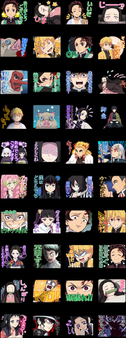 Demon Slayer Character Expressions Compilation PNG