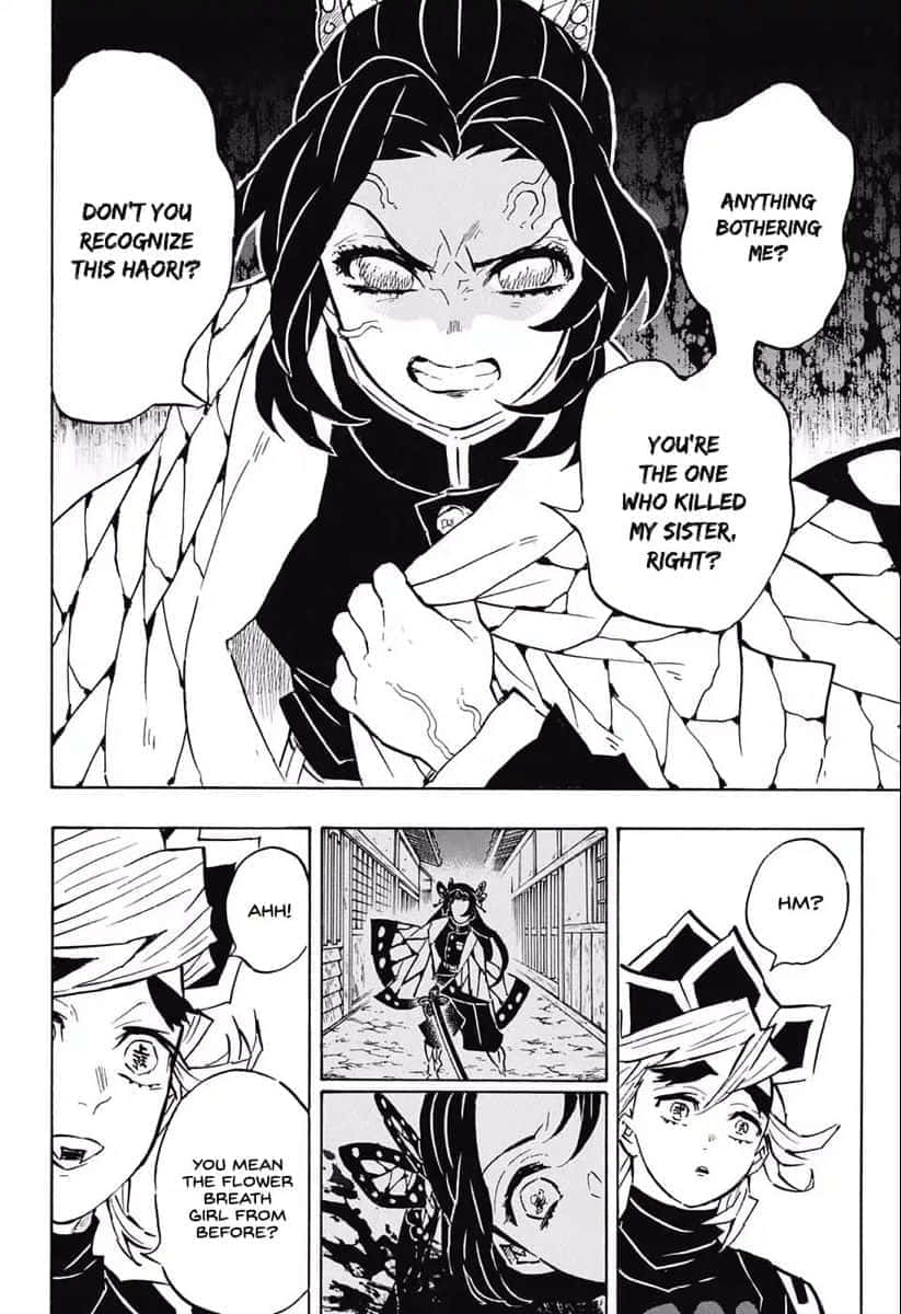 Demon Slayer Confrontation Manga Panel Wallpaper