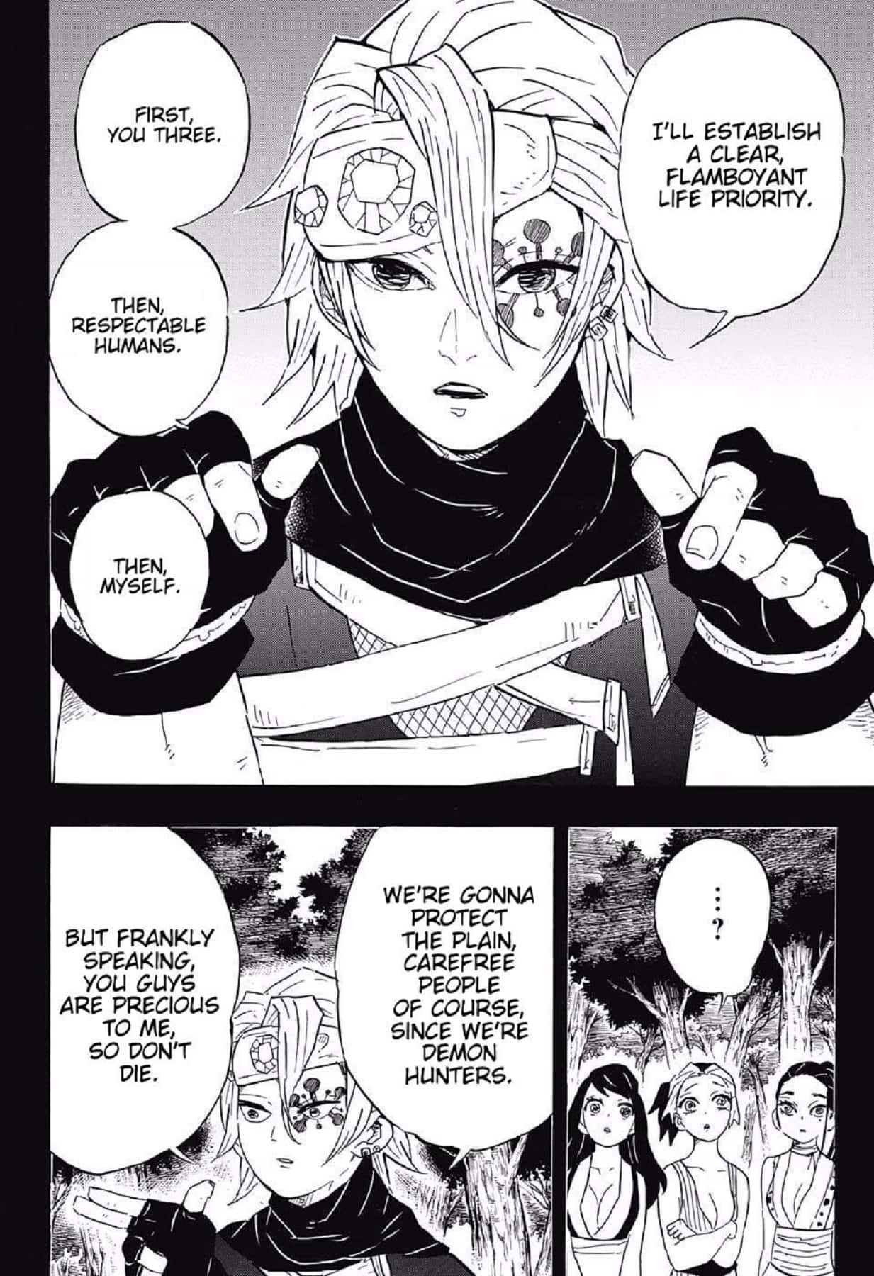 Demon Slayer Flamboyant Liv Prioritet Panel Bakgrunnsbildet