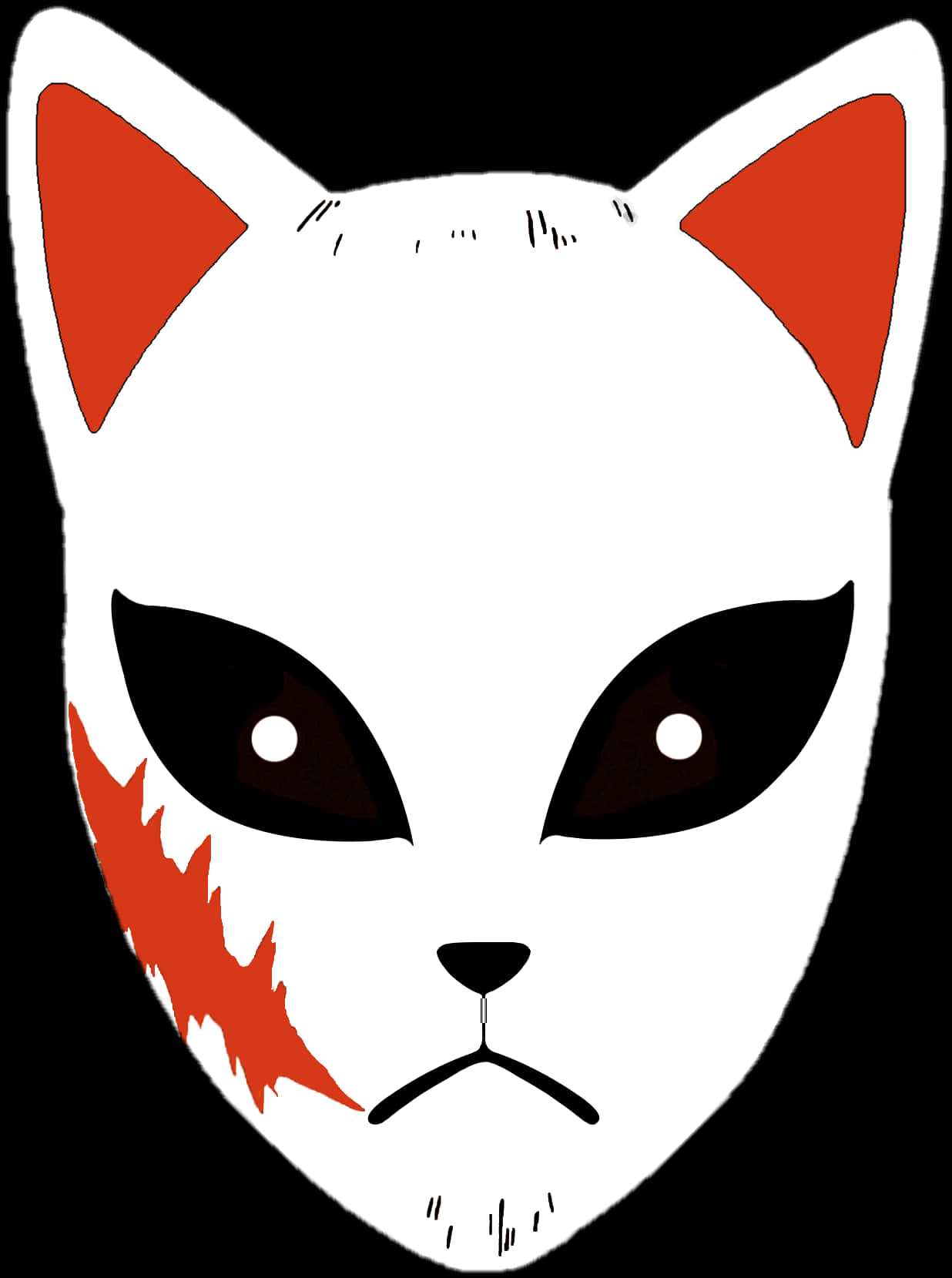 Demon_ Slayer_ Fox_ Mask_ Vector PNG