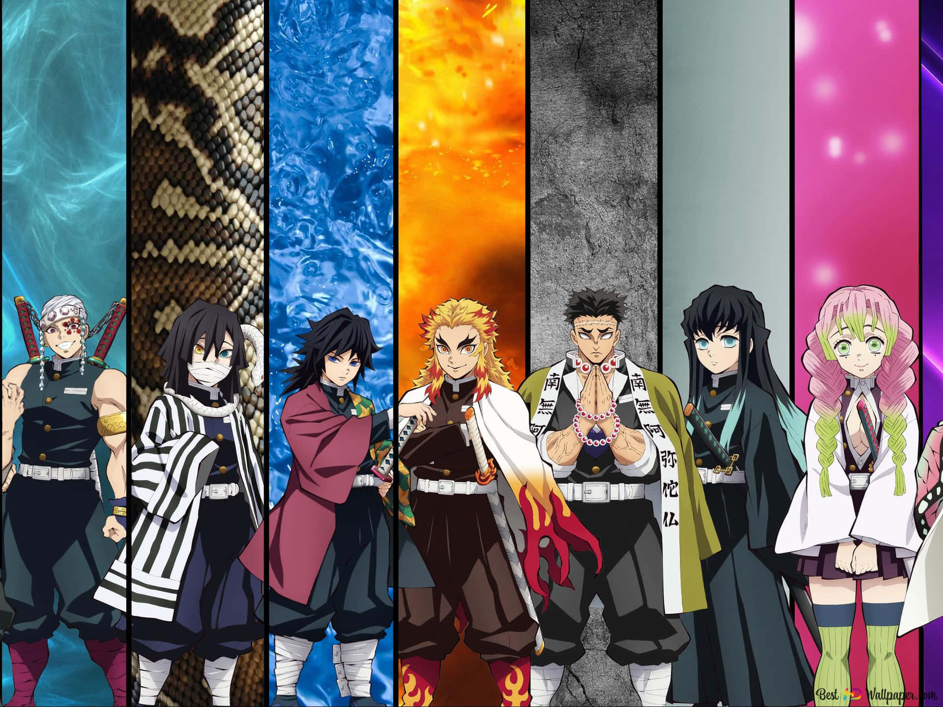 A Powerful Group of Demon Slayers Capable of Tackling Any Challenge Wallpaper