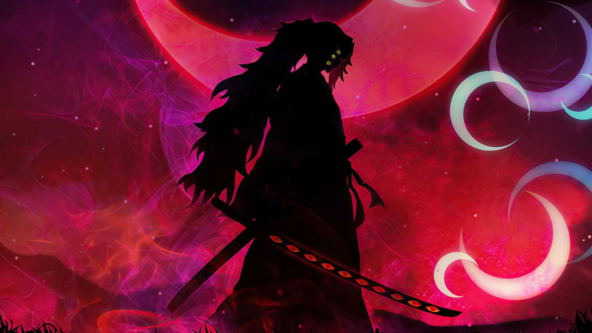 Kokushibo fra Demon Slayer har en formidabel styrke. Wallpaper