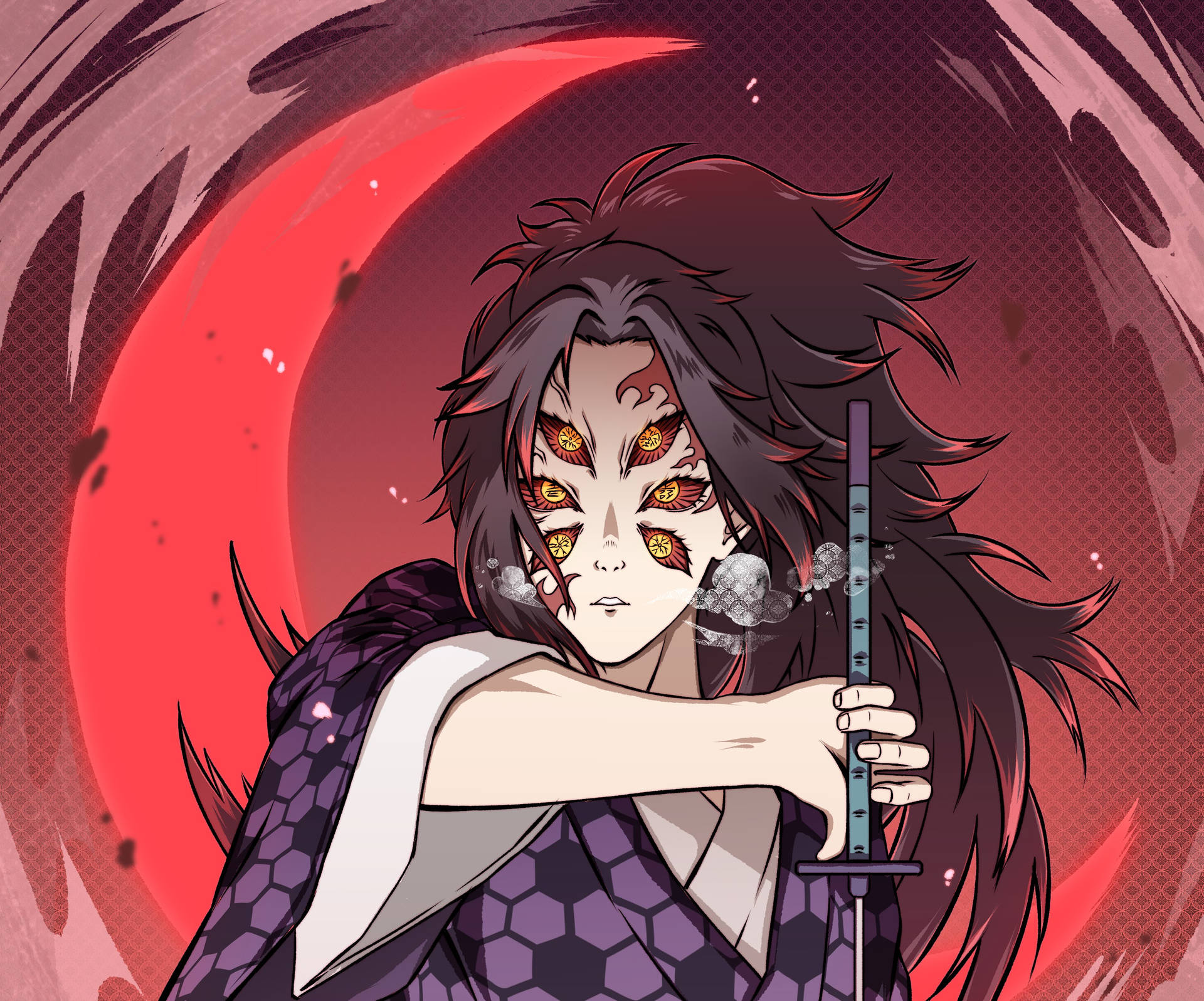 Kokushibo,demon Slayer-pelarna. Wallpaper